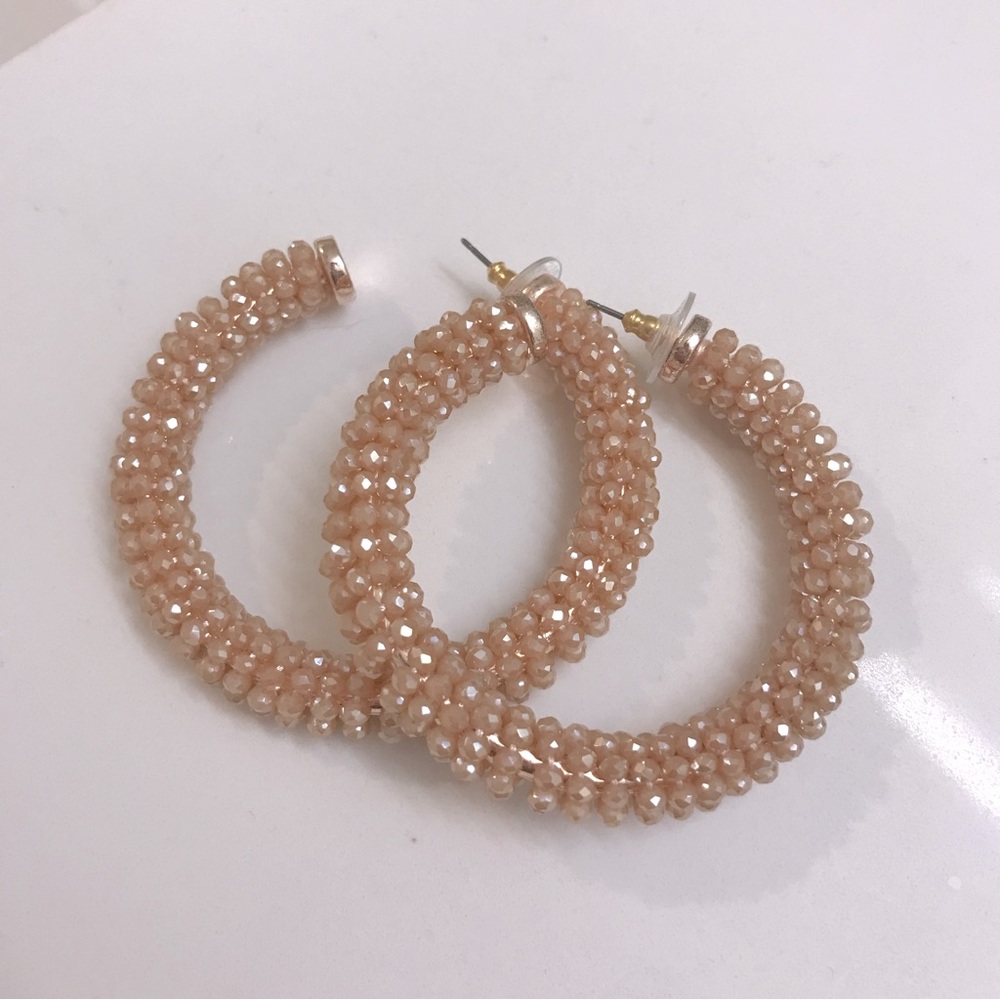 BAUBLEBAR Danasia Faceted Beaded Hoop Earrings